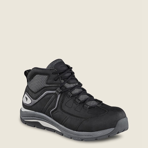 Red Wing Mens Work Shoes - Cooltech™ Athletics - Waterproof Safety Toe - Black/Grey - TKJ256970